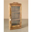 ミニキャビネット アンティーク家具 おしゃれ 木製 ガラス シャビー ナチュラル ショーケース