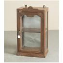 ミニキャビネット アンティーク家具 おしゃれ 木製 シェルフ 棚 ガラス 北欧調 ショーケース