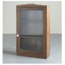 ミニキャビネット アンティーク家具 おしゃれ 木製 壁掛け フレーム ガラス カントリー調 ラック