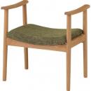 スツールS 椅子 ウッドスツール 木製 布 グリーン 緑 ナチュラル