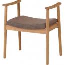 スツールS 椅子 ウッドスツール 木製 布 ブラウン 茶 ナチュラル