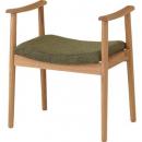 スツールL 椅子 ウッドスツール 木製 布 グリーン 緑 ナチュラル