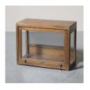 ミニキャビネット アンティーク家具 おしゃれ 木製 ガラス シンプル ナチュラル 棚 ノスタルジック