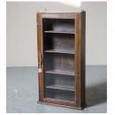 ミニキャビネット アンティーク家具 おしゃれ 木製 壁掛け シンプル ガラス ラック ダークブラウン