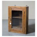 ミニキャビネット アンティーク家具 おしゃれ 木製 壁掛 ナチュラル ガラス ラック 北欧テイスト