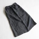 スカートエプロン リネン カロリーナ DG ダークグレー おしゃれ ナチュラル 長さ80