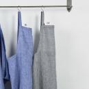 フルエプロン シャンブレーリネン クリマ GY グレー おしゃれ ナチュラル 長さ100