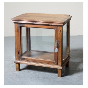 ミニキャビネット アンティーク家具 おしゃれ 木製 ナチュラル ガラス ラック 北欧テイスト 棚