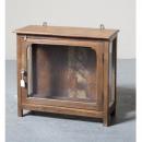 ミニキャビネット アンティーク家具 おしゃれ 木製 壁掛け ナチュラル ガラス ラック 北欧テイスト