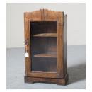 ミニキャビネット アンティーク家具 おしゃれ 木製 壁掛け 飾り彫り ガラス ラック ヨーロピアン調