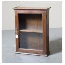 ミニキャビネット アンティーク家具 おしゃれ 木製 壁掛け シンプル ガラス 北欧テイスト 棚