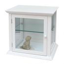 シャビーディスプレイ2段キャビネット(白ホワイト) 木製 クラシック アンティーク調 レトロ お洒落