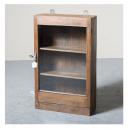 ミニキャビネット アンティーク家具 おしゃれ 木製 壁掛け シンプル ガラス ノスタルジック ラック