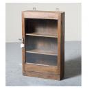 ミニキャビネット アンティーク家具 おしゃれ 木製 壁掛け シンプル ガラス 北欧テイスト ラック