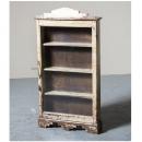 ミニキャビネット アンティーク家具 おしゃれ 木製 壁掛け シャビー ガラス かっこいい ホワイト