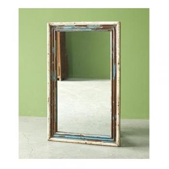 ミラー アンティーク家具 おしゃれ 木製 シャビー ホワイト グラデーション フレンチ 鏡 ブラウン