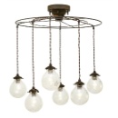 ペンダントライト クラックガラス 電球無し シャンデリア風 おしゃれ 洋風 レトロ