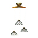 シーリングライト ステンドグラス 3灯 クリア LED電球付き