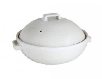 土鍋 深鍋 陶器 ホワイト 白 ご飯 煮込み ふっくら 保温性 赤外線効果 じっくり ほっこり