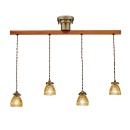 ペンダントライト おしゃれ 幻想的 レトロ ストライプアンバー 電球無し