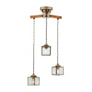 ペンダントライト 幻想的 アンティーク レトロ 照明 電球付き クリアキャセドラルグラス