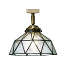 シーリングライト ステンドグラス ガラス クリア LED電球付き