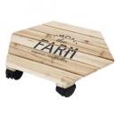 プランター移動台 鉢台 雑貨 木製 植物 ガーデニング ナチュラル ウッド 茶 ブラウン キャスター