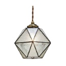 ペンダントライト 照明 明かり ライト 多角形 クリア LED電球付き