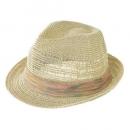 パナマ帽 日よけ 紫外線 レジャー ウォーキング アウトドア ガーデニング 帽子 マーブル かわいい