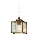 ペンダントライト ダイス型 シンプルシーリングカバー クリアキャセドラルグラス LED電球付き