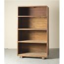 シェルフ アンティーク家具 おしゃれ 木製 4段 ナチュラル 棚 ブラウン スリムラック 高さ170