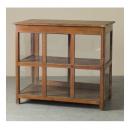 ショーケース アンティーク家具 おしゃれ 木製 ディスプレイ ミディアムブラウン 幅112