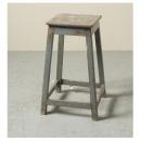 ウッドスツール アンティーク家具 おしゃれ 木製 シャビー 椅子 チェア グレー 高さ74