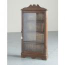 ミニキャビネット アンティーク家具 おしゃれ 木製 壁掛け ナチュラル ガラス ラック 高さ85