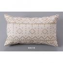 刺繍×ビーズクッションカバー 長方形 ホワイト 雑貨 リビング 幅50 通販