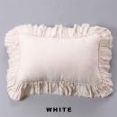 リネンクッションカバー ホワイト 長方形 雑貨 リビング リネン 幅50 通販