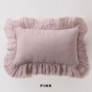 リネンクッションカバー ピンク 長方形 雑貨 リビング リネン 幅50 通販