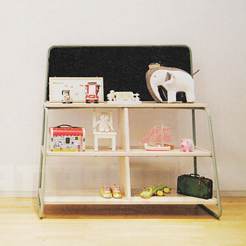 子供用家具　プライマリーラック&ボード(黒板付き)