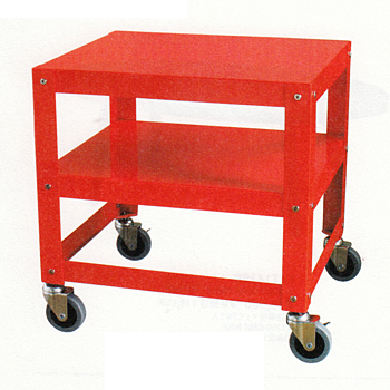 レッドミニテーブルワゴン キャスター付き レトロ クラシック お洒落 棚