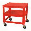 レッドミニテーブルワゴン キャスター付き レトロ クラシック お洒落 棚