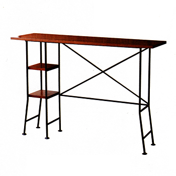ブレシア バーカウンターテーブル  木製 アイアン脚 シンプルデザイン