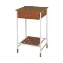 シンプルコンパクトレトロテレフォンテーブル(ブラウン・茶)クラシック ワゴン ラック お洒落 棚