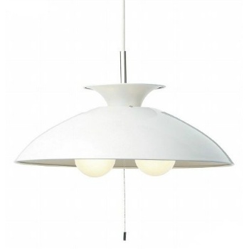 ペンダントライト 2灯 シンプル C-set器具付 ホワイト 電球付き