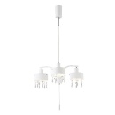 ペンダントライト クリスタルガラス 3灯 豪華 おしゃれ ホワイト 電球付き