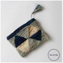 RAFFIA ポーチ パッチワーク カルパ NV おしゃれ ナチュラル 幅25cm