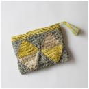 RAFFIA ポーチ パッチワーク カルパ YL おしゃれ ナチュラル 幅25cm