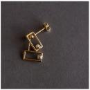 ピアス 真鍮 淡水パール おしゃれ スクエア 通販