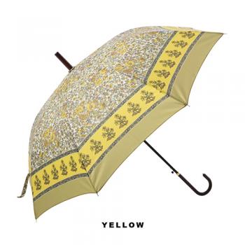 インド更紗柄傘 イエロー サラサ アンブレラ 上品 UV加工 高さ83 通販