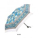 インド更紗柄折り畳み傘 ブルー サラサ アンブレラ UV加工 高さ53 通販