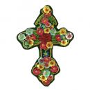 刺繍ブローチ 十字架 クロス ファッション アクセサリー 飾り 高さ7.5 通販